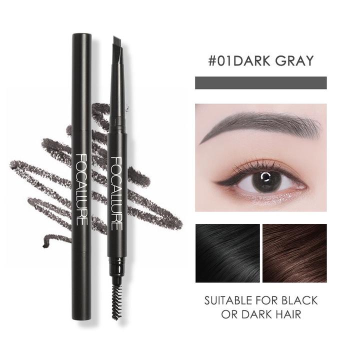 Gambar Focallure Waterproof Long Lasting Eyebrow Pencil - FA18 -01 Dark Grey, FA Brow Pencil dari Kios 0fficial undefined Tokopedia