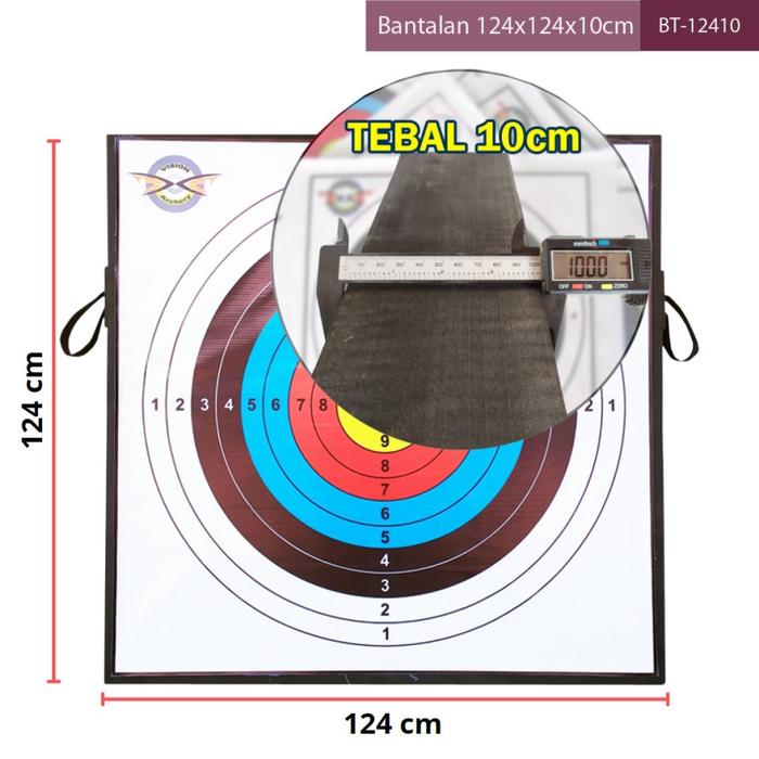 Gambar BANTALAN FACE TARGET 124x124x10cm-KARET-BANTAL-PANAHAN-ARCHERY - Hitam dari VISION ARCHERY SHOP undefined Tokopedia