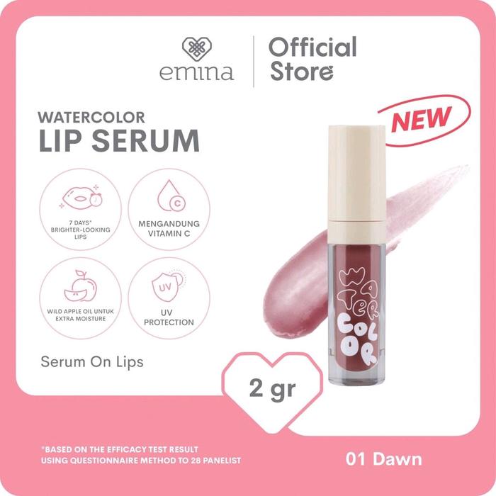 Gambar Emina Watercolor Lip Serum 2g - 01 Dawn, Watercolor Lip Serum dari kiosmart undefined Tokopedia