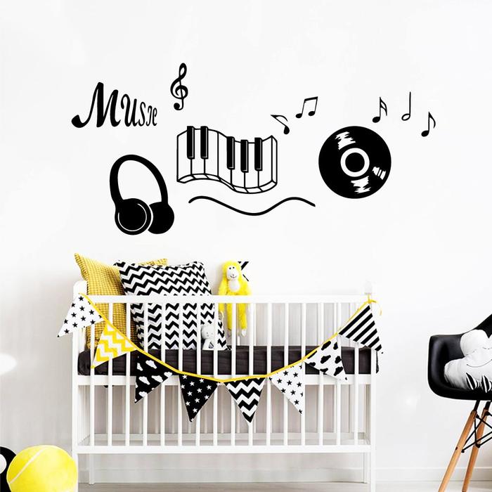 Gambar Stiker Dinding Musik Delicate Music Instrument Vinyl Wallpaper For Living Room Kids Room Bedroom Home Decoration Adesivo De Parede - M 28cm X 47cm dari zanzeashop undefined Tokopedia