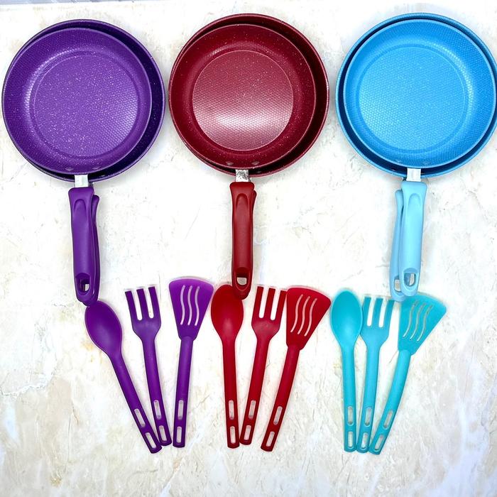 Gambar Valerie Frypan Marble anti Lengket 5 pcs - Abu abu dari Cellis Houseware undefined Tokopedia