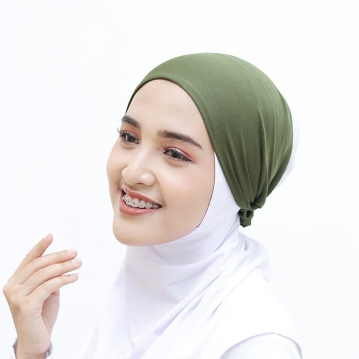 Gambar RIFANYHIJAB Bando Hijab Karet Inner Caput Jersey Wanita Kerudung Ciput - Army dari Rifany Hijab_NEW undefined Tokopedia