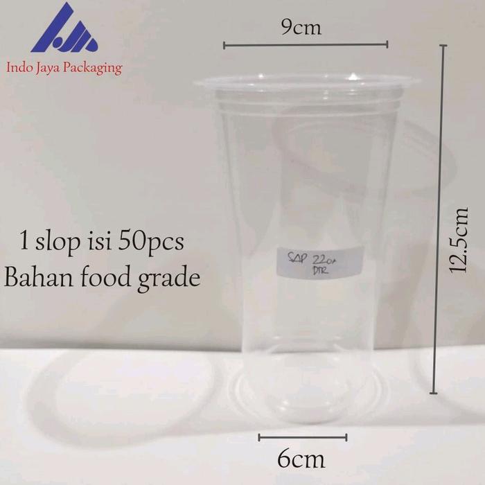 Gambar SAP Gelas Cup Plastik datar 22oz dari Indojaya Packaging undefined Tokopedia