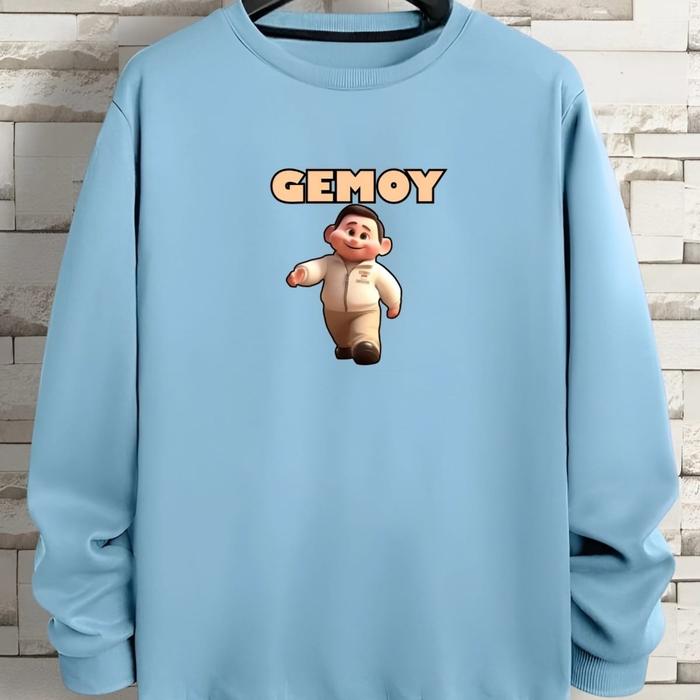 Gambar Sweater Gemoy Basic Pria Dan Wanita / Sweater Crewneck Cewek Keren Bahan Flecee Tebal Nyaman Dipakai / Crewneck Pria Dan Wanita Motif Gemoy  / Sweter Cewe Terbaru / Hoody Cewek Distro / Pakaian Pria Wanita Sweatshirt / Warna Hitam Putih / COD - Biru, M dari Permana Widya undefined Tokopedia