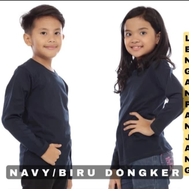 Gambar kaos polos anak panjang NAVY - kaos polos anak lengan panjang - kaos polos panjang anak WINSTAR - Onesize, NAVY dari grosir kemeja winstar undefined Tokopedia