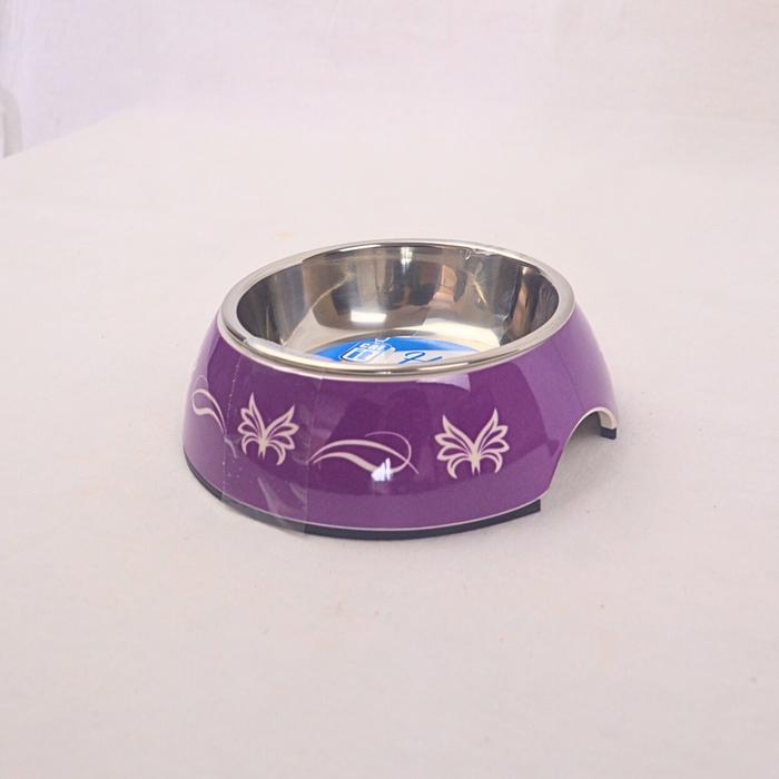 Gambar CATIT Tempat Makan 2in1 Stainless Style Bowl XSmall Purple Butterfly - Pet Bowl dari Pet Republic Indonesia undefined Tokopedia