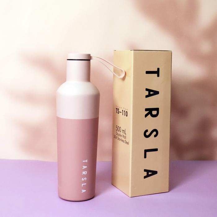 Gambar Houroffer Botol Minum Thermos TS-110 Tumbler Stainless Steel Rubber Two Tone Hot & Cold 500ML Double Wall Vacuum Flsk Termos Souvenir - Nude Pink dari HOUROFFER OFFICIAL undefined Tokopedia