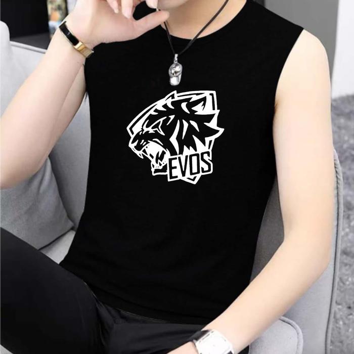 Gambar COD.Kaos Singlet Pria/ Kaos Dalam Pria EVOS/Baju Tanpa Lengan Pria/Singlet Gym Olahraga Keren/Singlet grosir Murah Keren/Pakaian Pria / Fashion Pria - HITAM, M dari Idshopp undefined Tokopedia