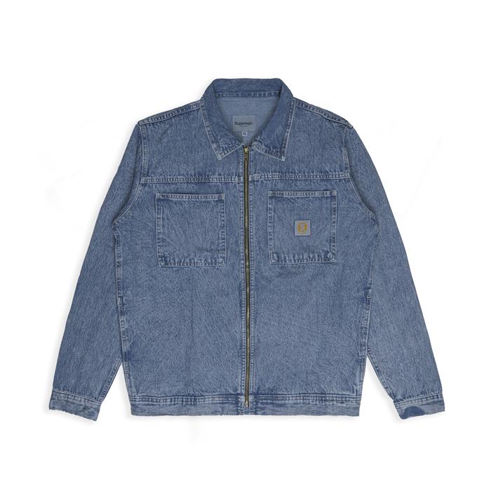 Gambar Superego Jacket Work Denim Snow Blue WJ01C - Snow Blue, L dari Superego co undefined Tokopedia