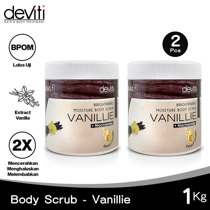 Gambar deviti COMBO 2 Moisture Body Scrub Vanillie 1 KG Extract Vanilla Lulur Cream Tanpa Bilas BPOM CMB02 Vitamin Niacinamide Mandi - Not Specified dari Good Spot Home undefined Tokopedia