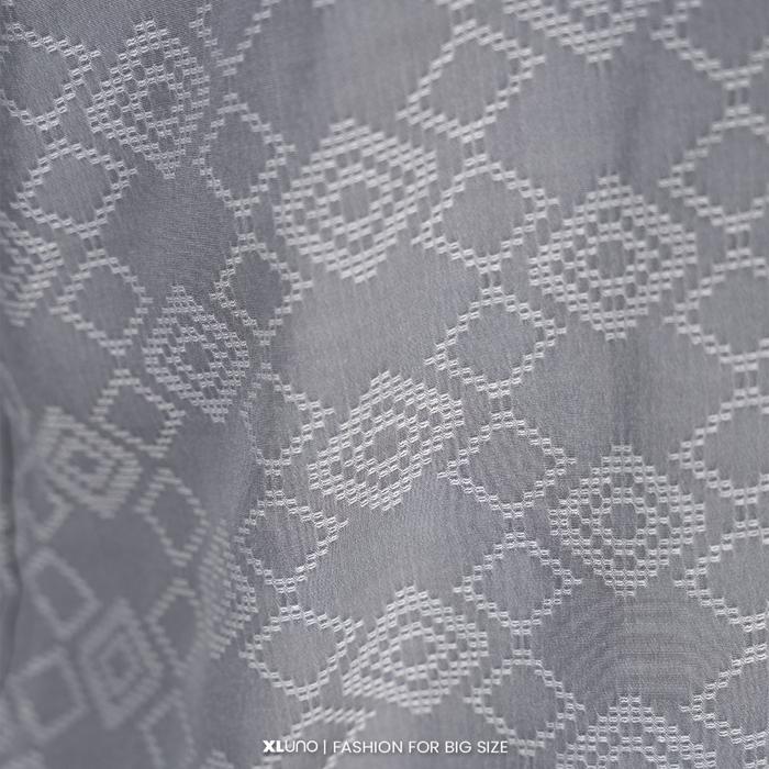 Gambar XLUNO Hisyam Light Grey Kemeja Koko Muslim Pria Jumbo Big Size Lengan Panjang - Light Grey, 3XL dari xluno.id undefined Tokopedia