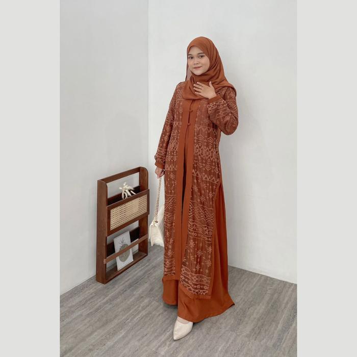 Gambar Sarah Dress Muslimah House of Amee - Teracotta, XXL dari House of Amee undefined Tokopedia