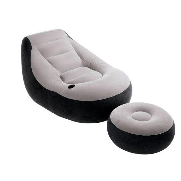 Gambar INTEX Sofa Angin Pompa Dewasa 68564 - Abu Abu dari Intex Indonesia_NEW undefined Tokopedia