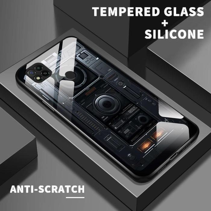 Softcase Glass Case For Redmi case 9C 9C NFC Plus 6A 8A Activ  Prime 9A 9AT 9A Sport 9i 9i Sport 9T Power Silicon Cool Artistic Speaker 