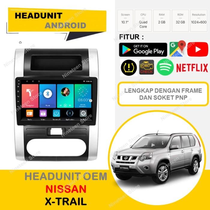 Gambar Headunit Android Set Nissan Xtrail t31 10 Inch Frame Soket PNP dari nineteen-store undefined Tokopedia