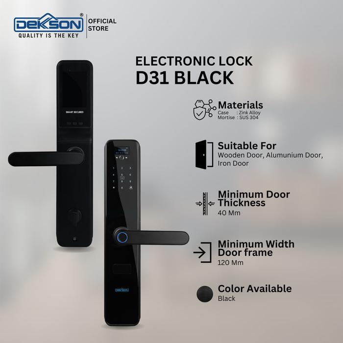 Gambar DEKKSON Electronic Lock Kunci Digital ELC 9318 MF PASS BT (R) W37 - W37 TTLOCK L dari Dekkson Official Shop undefined Tokopedia