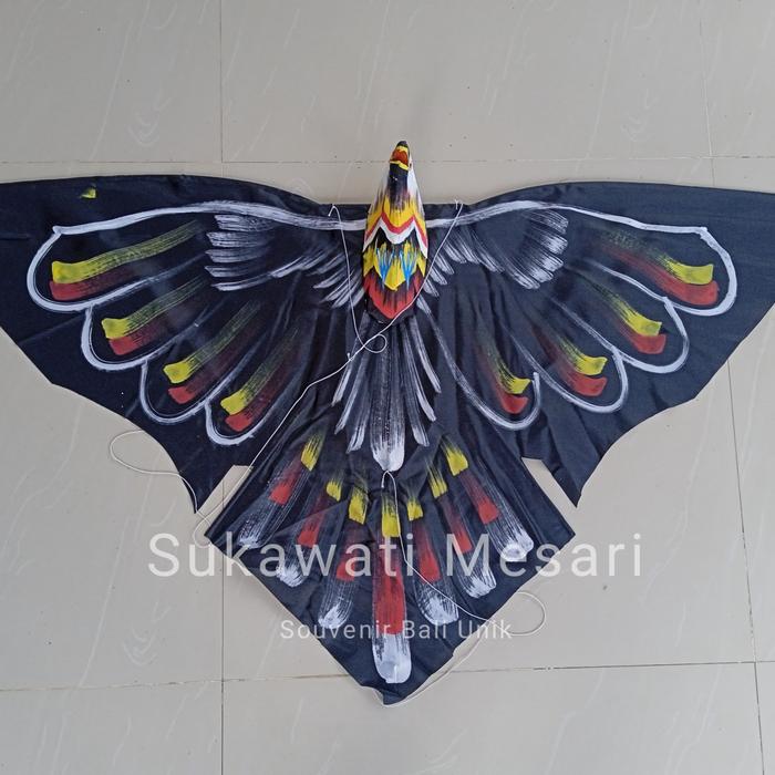 Gambar Layangan Burung Kite With Bird Character Mainan Anak Lukis Handmade Bali - Hitam dari Sukawati Mesari undefined Tokopedia