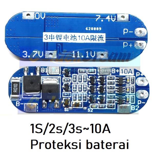 Gambar BMS 18650 Protection Board untuk Baterai Lion 18650 3.7V 7.4V 11.1V 1s 2s 3s Lithium Battery 10A merakit baterai dari My Aladin undefined Tokopedia