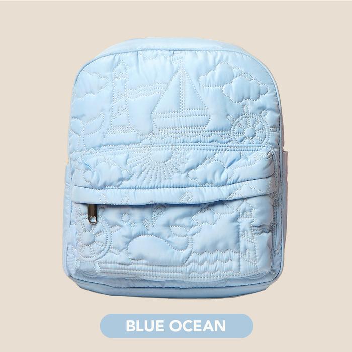 Gambar Mooi Tas Ransel Anak Bailey Quilted Backpack - BLUE OCEAN dari mooi_NEW undefined Tokopedia