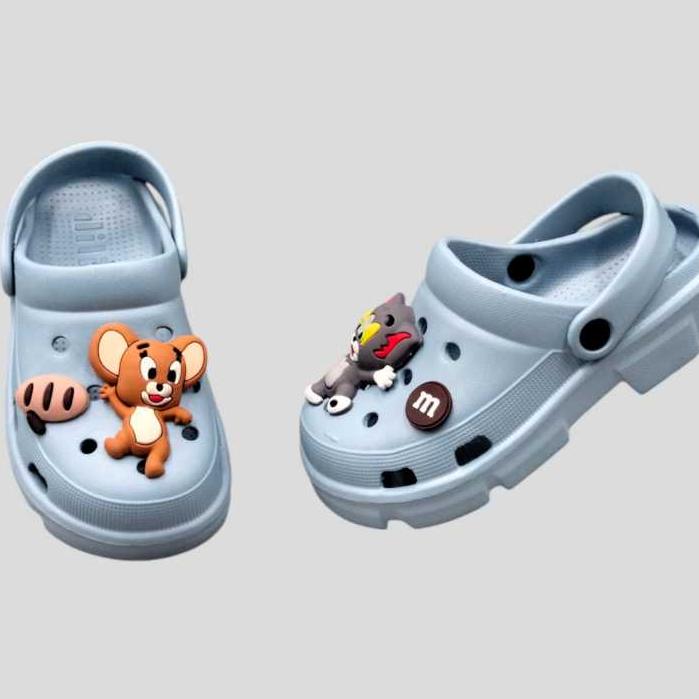 Gambar Sandal Baim Bapau Anak Laki-laki Cowok Jibbits 3D Kartun Tom and Jerry Lucu 805H laki2  branded original Fashion Sepatu - Biru Muda, 24-25 dari SANDAL GLORY undefined Tokopedia