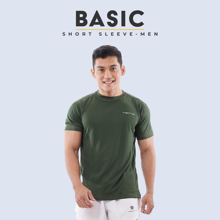 Gambar Tiento Kaos Dry Fit Men Running Sport Baju Pakaian Olahraga Lari Pria - ARMY, S dari TIENTO INDONESIA undefined Tokopedia