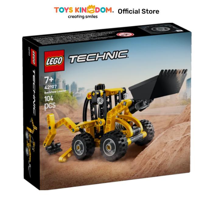 Gambar LEGO TECHNIC BACKHOE LOADER SET 104 PCS 42197 - KUNING dari Toys Kingdom ID undefined Tokopedia
