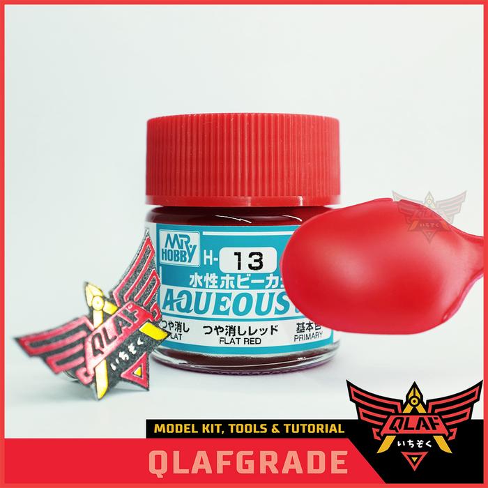Gambar Flat Red H13 H 13 AQUEOS  - Cat Acrylic Airbrush Model Kit - Flat Red dari Wahkhilaf undefined Tokopedia