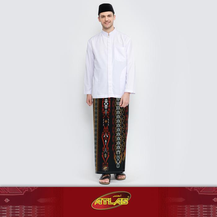 Gambar Sarung ATLAS Idaman 555 Kembang Motif BHS A5 JLB Hitam Orange - Hitam dari Sarung Atlas undefined Tokopedia