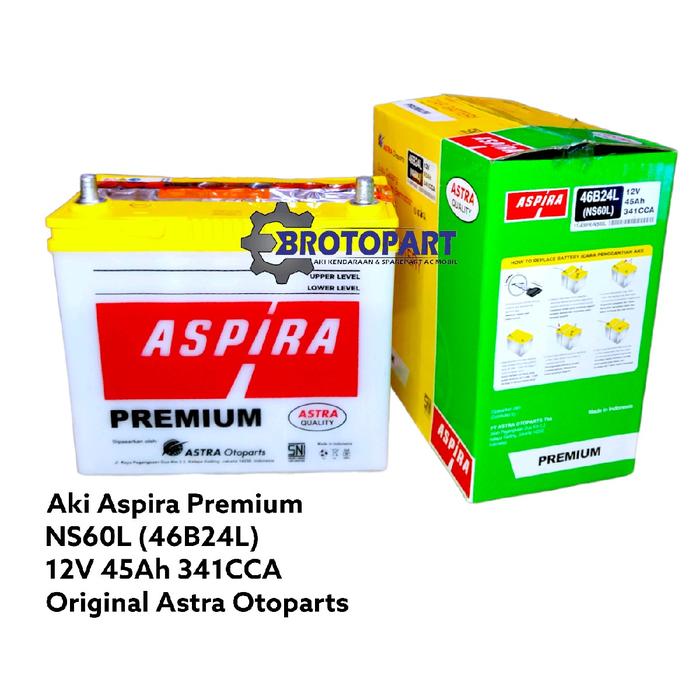 Gambar Aki Mobil Accu ASPIRA Premium NS60L 46B24L 45Ah dari Brotopart undefined Tokopedia