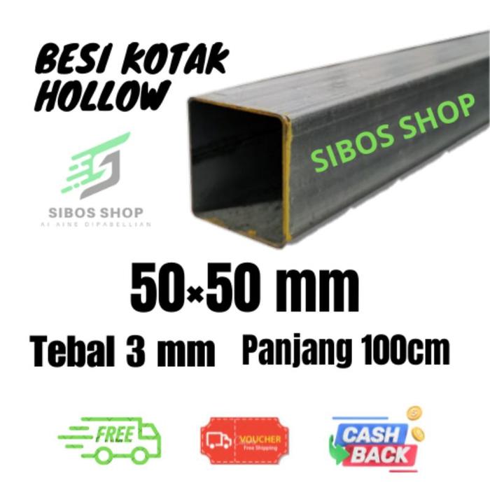 Gambar Besi Kotak Hollow 5x5 cm (50x50mm) Tebal 3mm Panjang 50cm 100cm - 50 cm dari Sibos Shop undefined Tokopedia