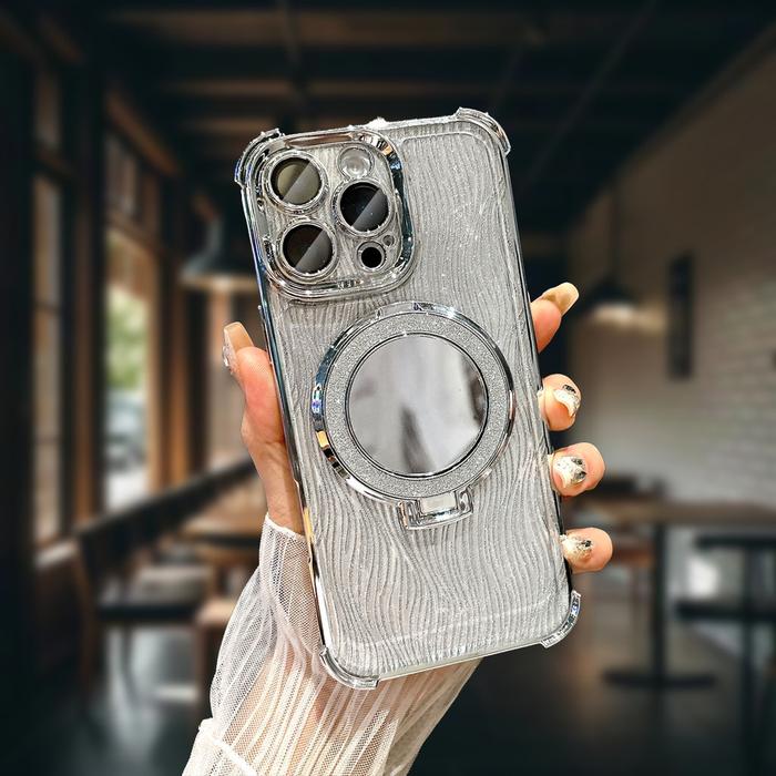 Gambar Glitter Case iPhone 16 15 14 13 12 11 pro max 15 16 plus Shockproof Acrylic Casing iPhone 11 12 13 14 15 16 pro max 15 16 plus Mirror bracket Makeup anytime - silver, iPhone 12 Pro dari MODEALL.Case undefined Tokopedia