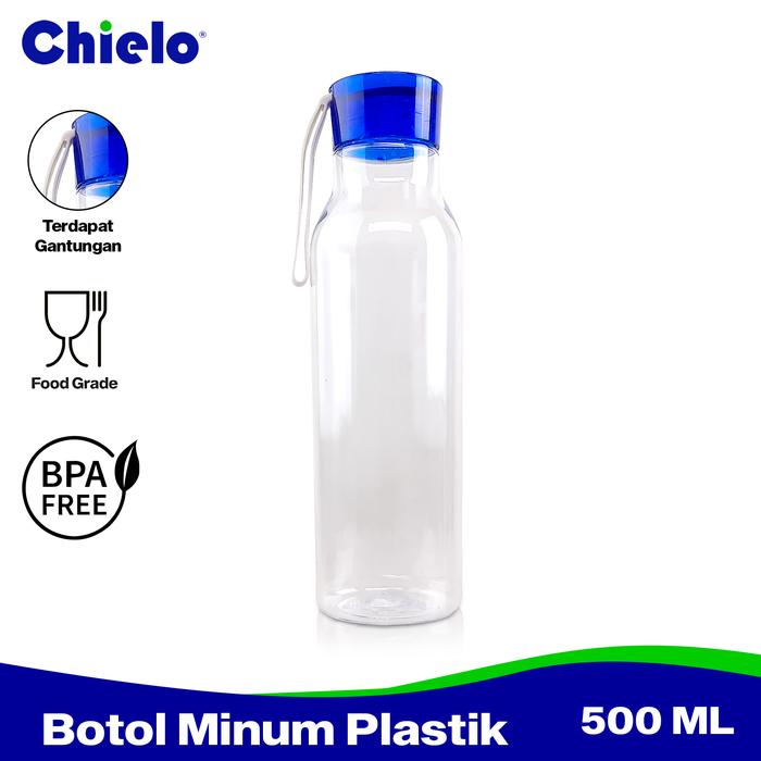 Gambar CHIELO Colada Tumbler Botol Minum Premium 500 ml Plastik Transparan Water Bottle BPA Free COLADA biru wadah Kitchenware Bottles - Biru Tua dari Good Spot Home undefined Tokopedia