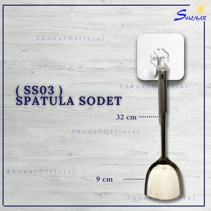 Gambar BISA COD , SPATULA STAINLESS SERBAGUNA ALAT MASAK DAPUR ALAT PENGOCOK TELOR UTENSIL SUSRUK MURAH ANTI KARAT PANAS - SHENAR Biru Coklat Kitchenware - SPATULA SS03 dari SHENARHOUSEHOLD undefined Tokopedia