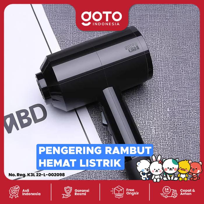 Gambar Goto Ella PX-3805 Hair Dryer Pengering Rambut Hairdryer Portable - Hitam dari Goto.Indonesia undefined Tokopedia