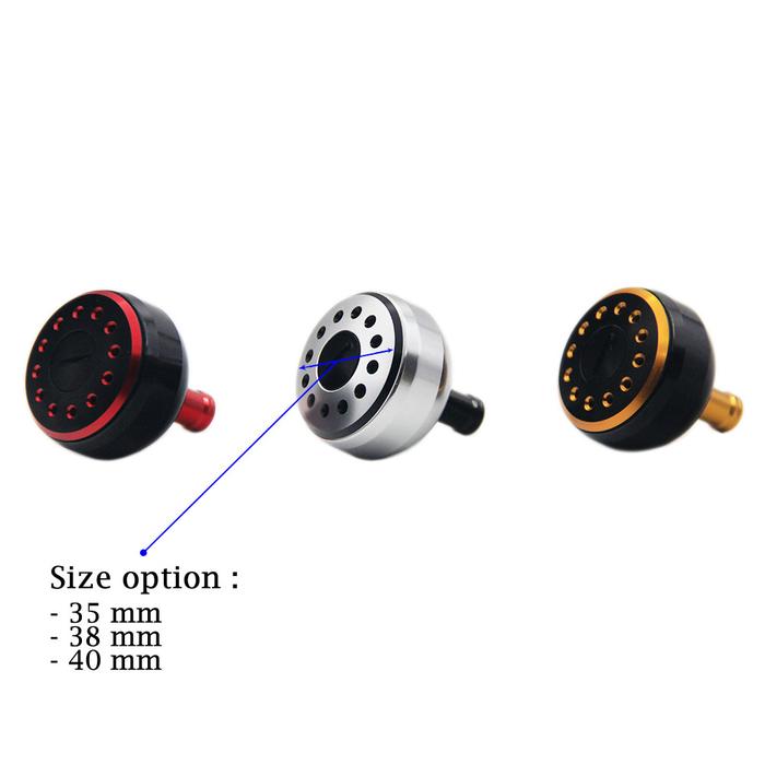 Gambar Knob Handle Reel Ryobi Daiwa Anti Karat Stainless Steel - 35MM, Silver Black dari Mancing ID undefined Tokopedia
