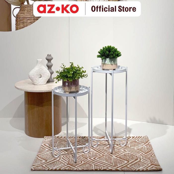 Gambar AZKO Arthome 26 cm Rak Tanaman Basic Plant Rak Rak Tumbuhan Serbaguna Peralatan Berkebun Standing Pot - Putih, M dari AZKO ID undefined Tokopedia