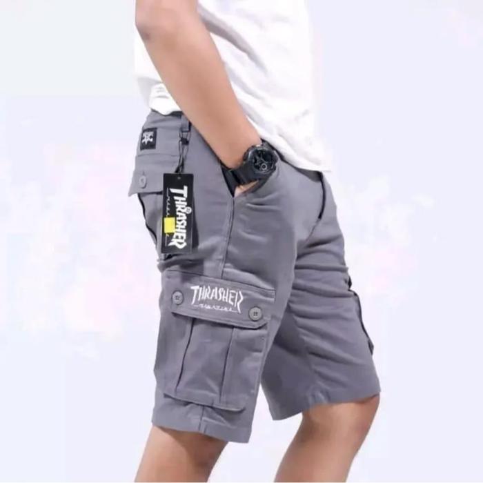 Gambar YANG LAGI HITS Celana Cargo Pendek Pria Army Loreng Ufc VENUM Mma Pantai Gym Lari Fitnes  size 27-38 - abu abu, 28 dari NaPa SIbobaK undefined Tokopedia