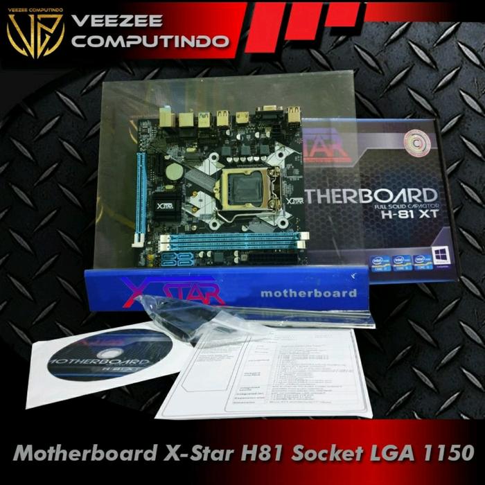 Jual Motherboard mobo X-Star H81 LGA1150 Intel gen Slot SSD NVMe
