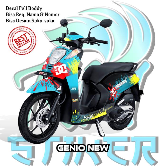 Gambar Decal Stiker Genio 2022  Full Body Desain Variasi Hoonigan - 1, Vynil + Laminasi dari KAN STIKER undefined Tokopedia