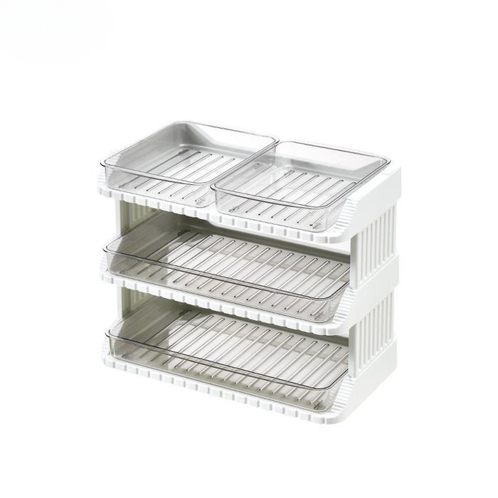 Gambar Vixplorn 3/4/5 Susun Gaya Bernapas Tingkat Food Rack Storage Tudung Saji Rak Makanan Bertingkat /Rak Dapur Rak Multifunction Rack Hotpot - Putih-3 Tingkat dari Vixplorn undefined Tokopedia