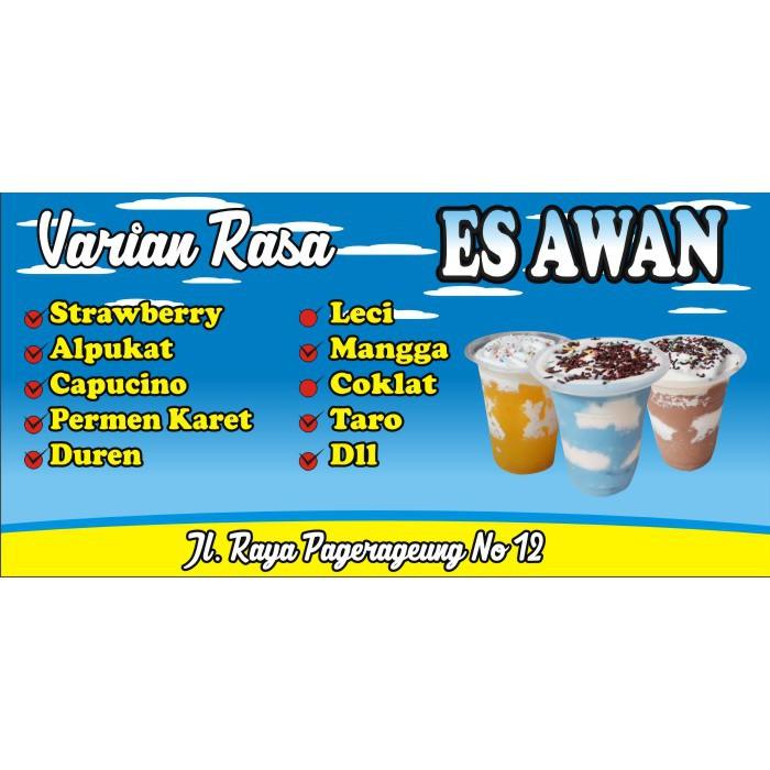 Gambar Spanduk Es Awan Spanduk Warung Jajanan Teh Jus Pop Ice - Uk. 100 x 100 cm dari AksaLine.id undefined 4 Tokopedia