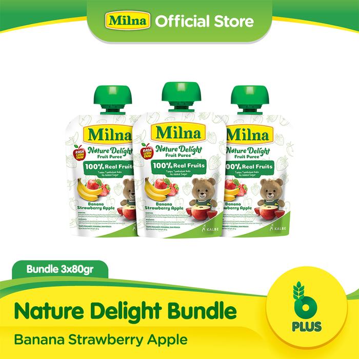 Gambar Bundle 3 Milna Nature Delight  Apple Banana Strawberry dari Milna Shop_NEW undefined Tokopedia