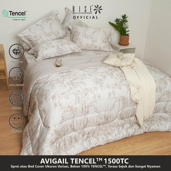 Gambar Rise Sprei Set Bed Cover TENCEL™ Lyocel 1500TC Motif Avigail - 200x200 dari risebedding undefined 4 Tokopedia