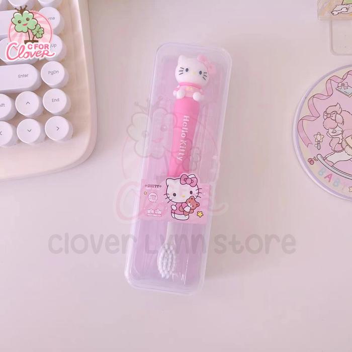 Gambar CUTE CHARACTER TOOTHBRUSH sikat gigi anak lucu unik kepala karakter pakai tempat with case - ToothbrushPompu dari Clover Lynn Store undefined 3 Tokopedia