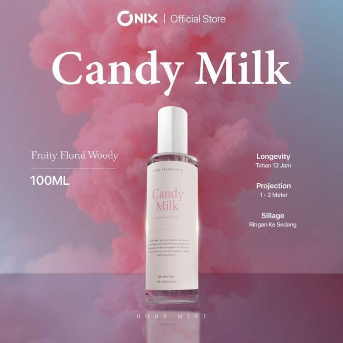 Gambar ONIX Fragrance - CANDY MILK Body Mist 100ml | Aroma Fruity Floral Oriental Perfume Pria Wanita Unisex Wangi Tahan Lama dari Onix Fragrance Indonesia undefined Tokopedia