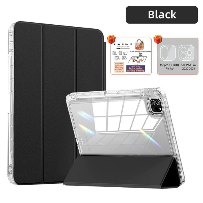 Gambar Case For iPad 11th Air 6th Gen 11 inch M3 2025 Air4 Air5 10.9 10th Gen Air13 M3 Pro 13 11 M4 9th 8th 7th Generation 10.2 Mini 7 Pro 12.9 11 5th 6th Gen 9.7 Mini6 Magnetic Cover Transparan Casing - hitam, Untuk iPad 5th/6th/Air1/Air2 （9.7inch） dari danycaseofficial undefined Tokopedia