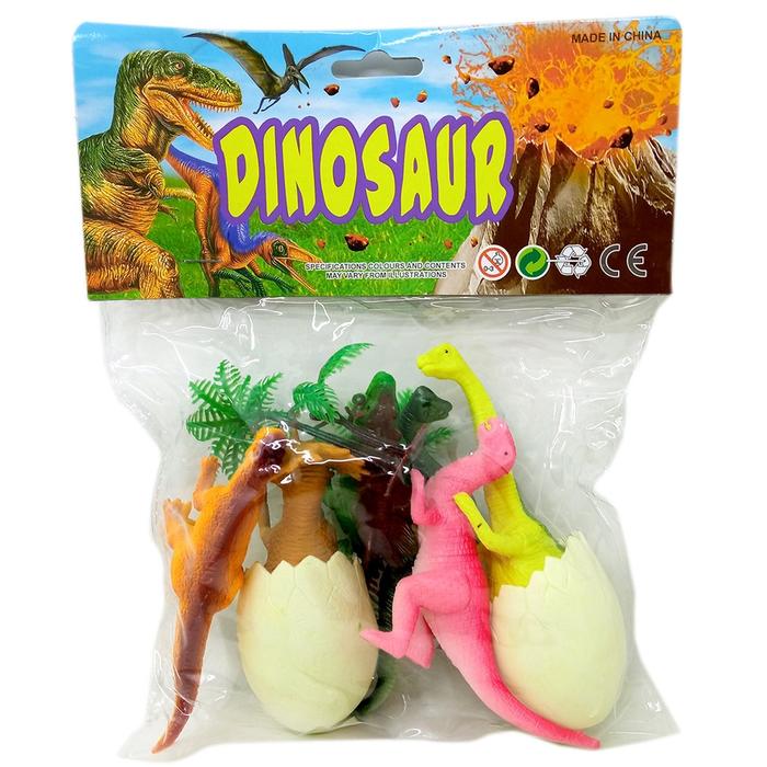 Gambar Set Dinosaurus Karet dan Telur Menetas Mainan Miniatur Dino - Set 2 dari Grandia Shop undefined Tokopedia