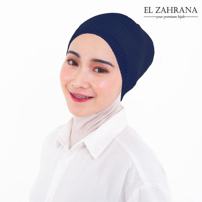 Gambar CIPUT RAJUT POLOS - ANTI PUSING - CIPUT ANPUS RAJUT POLOS PREMIUM BY EL ZAHRANA  Dalaman  Jilbab  Kerudung Basic Wanita Hitam - Navy dari El Zahrana undefined Tokopedia