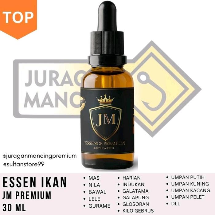Gambar PROMO HEMAT | Esen Essen Essence ikan super JM PREMIUM 30 ML | Essen ikan mas nila lele bawal patin mujaer | Umpan mancing harian - Denzastore - 1 dari Denzafishing undefined Tokopedia