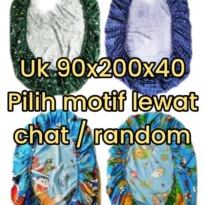 Gambar SEPRAI Sprei Katun anti geser full karet keliling tinggi 40cm - Uk 90x200x40, Full karet keliling dari Bumi Sprei Bintang Cahaya undefined Tokopedia